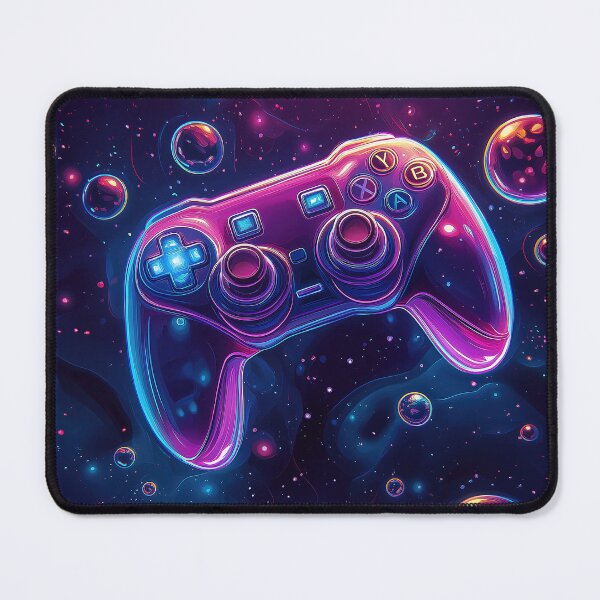 Item preview, Neon Game Controller in Space Bubbles designed and sold by davidonstudio.