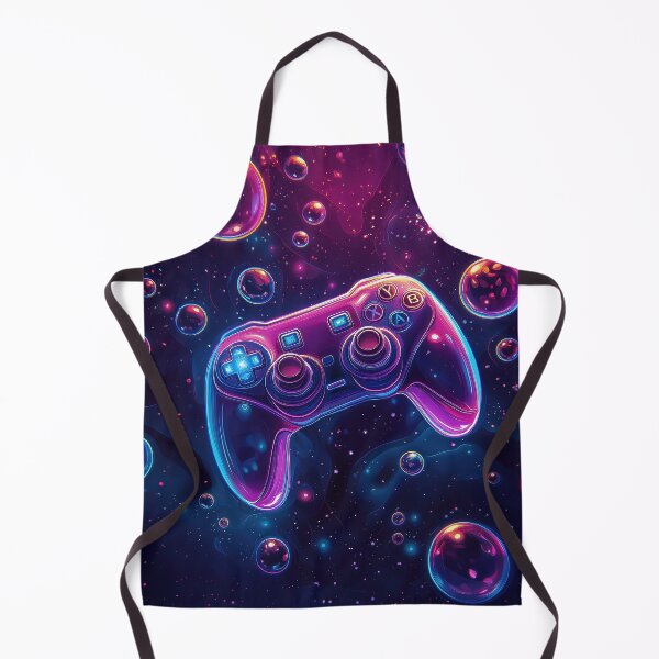 Item preview, Neon Game Controller in Space Bubbles designed and sold by davidonstudio.