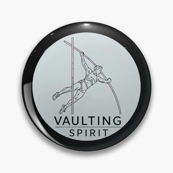 Item preview, Funny Pole Vault – Cartoon Athlete with ‘I Set The Bar’ Quote designed and sold by VividOrganica.