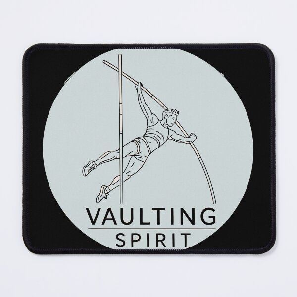 Item preview, Funny Pole Vault – Cartoon Athlete with ‘I Set The Bar’ Quote designed and sold by VividOrganica.