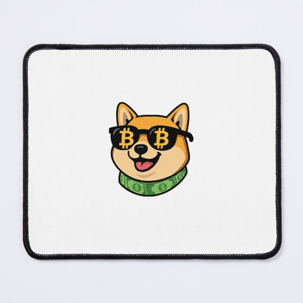 Item preview, Shiba Inu with Bitcoin Glasses and Dollar Necklace designed and sold by fur-S2-love.