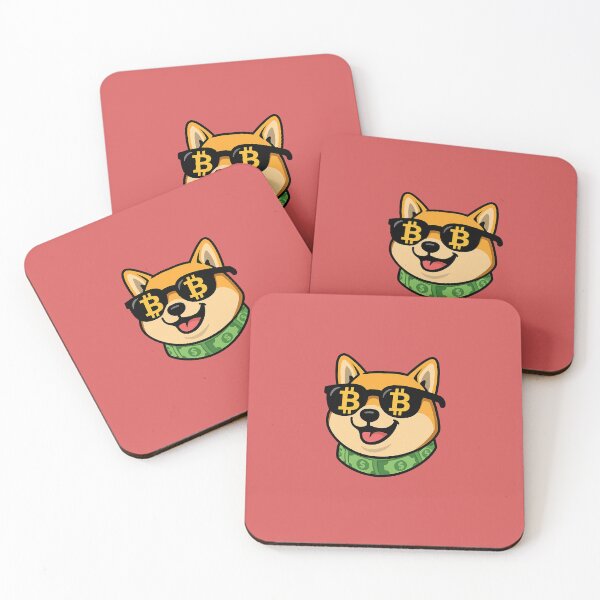 Item preview, Shiba Inu with Bitcoin Glasses and Dollar Necklace designed and sold by fur-S2-love.