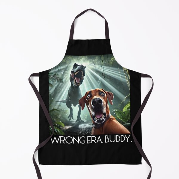 Item preview, Crazy Rhodesian Ridgeback Selfie T-Rex Dinosaur Wrong Era Buddy Dog Lover designed and sold by Kimberley King Art King Art.