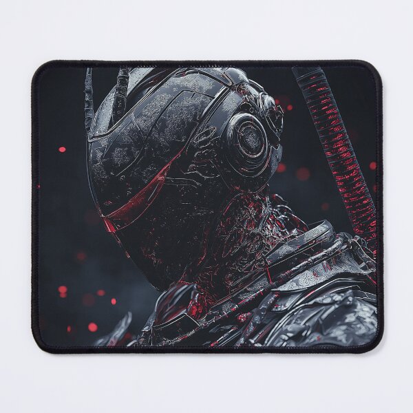 Item preview, Cyberpunk Samurai Warrior with Red Accents designed and sold by davidonstudio.