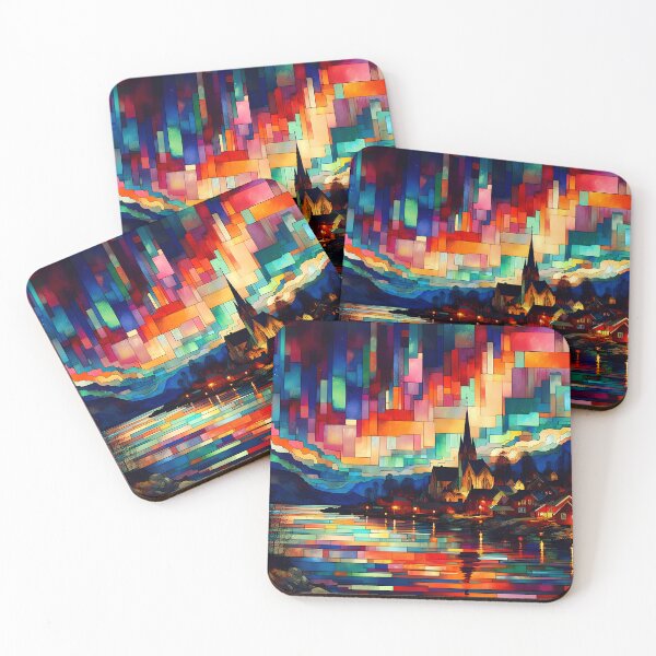 Item preview, Northern Skies, Northern Shores | Aurora Over Norway  designed and sold by Stoneflower-Art.