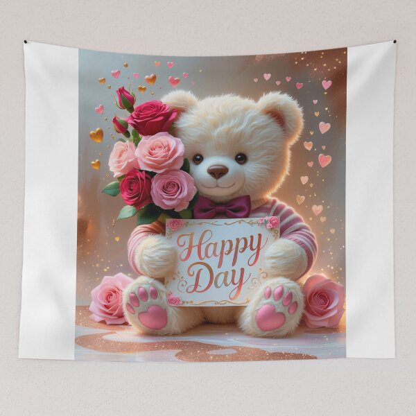 Item preview, Beautiful Teddy Bear Gift for Valentine's Day | Unisex Graphic Print T-Shirt for Men and Women designed and sold by StickerArt Shop.