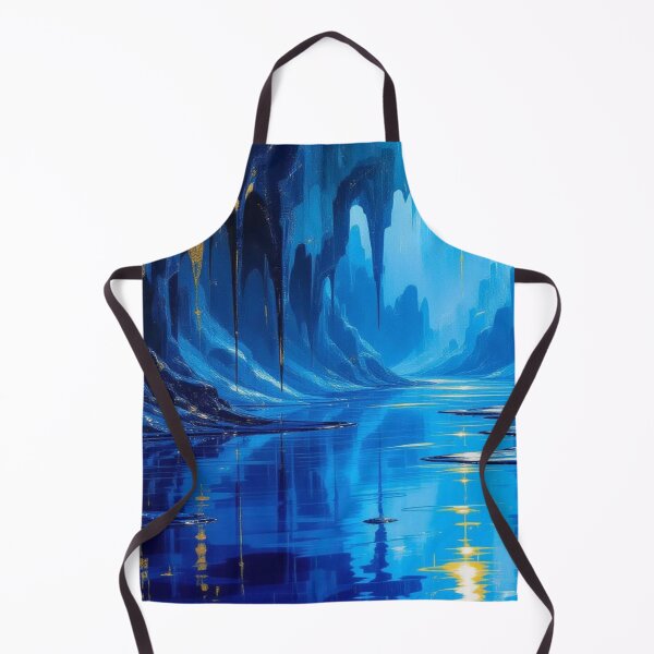 Artikelvorschau, Blue Vortex – Flowing Elegance in Gold and Deep Ocean Tones entworfen und verkauft von FotoworldEdel.