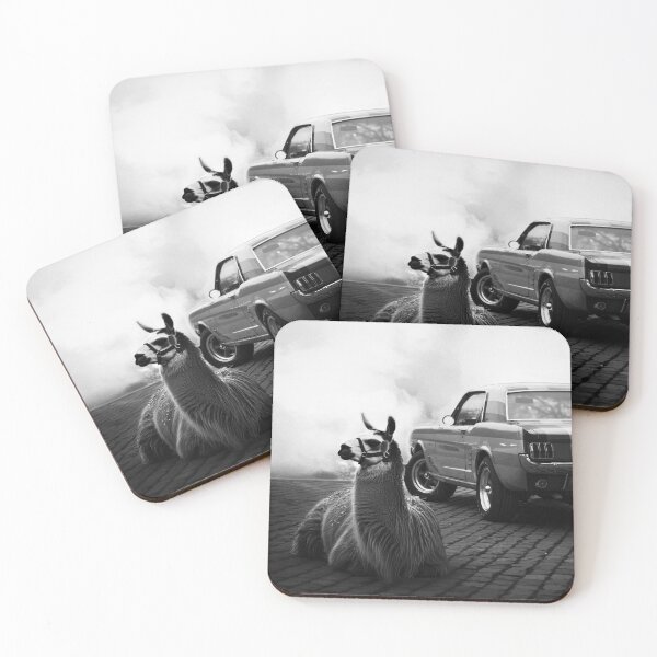 Item preview, Llamas, Burnouts and Mustangs designed and sold by Magenta Bee Design.