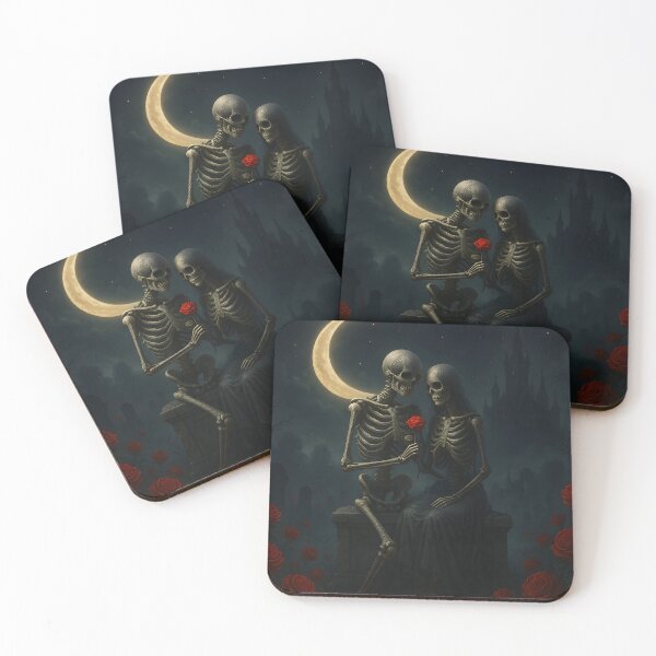 Item preview, Skeleton Couple Gothic Rose Romance designed and sold by Nguyenvanhai.