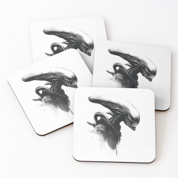 Item preview, Xenomorph Alien Portrait Sumi Ink Painting designed and sold by blackdogshop.