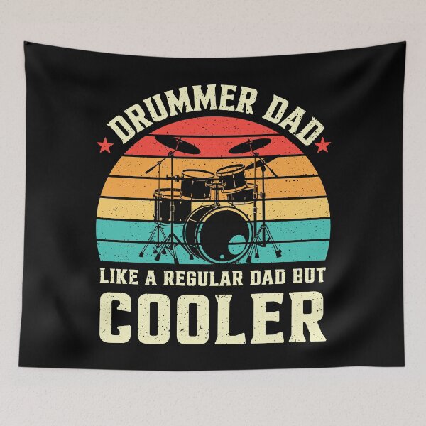 Item preview, Drummer Dad Like A Regular Dad But Cooler Retro designed and sold by RareBunny.
