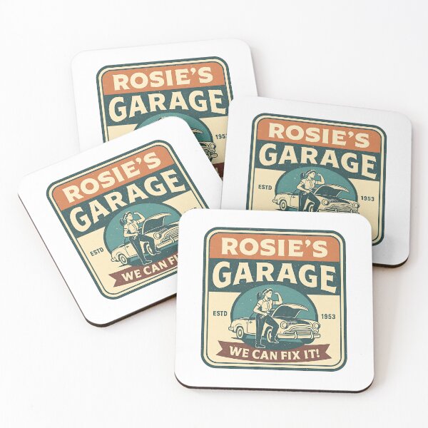 Item preview, Rosie's Garage - We Can Fix It! - Vintage Pin-Up Mechanic Art designed and sold by RedDelaney.