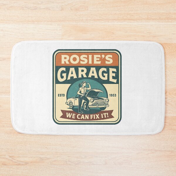 Item preview, Rosie's Garage - We Can Fix It! - Vintage Pin-Up Mechanic Art designed and sold by RedDelaney.