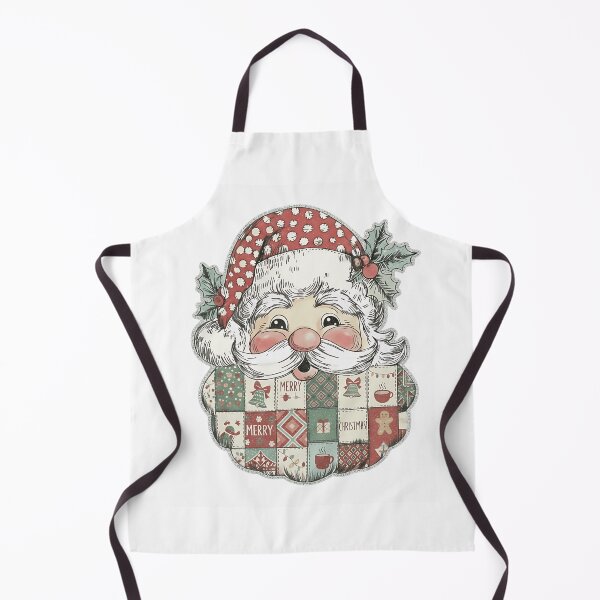 Artikelvorschau, Retro Glitzer Patchwork Weihnachtsmann – Frohe Weihnachten Design entworfen und verkauft von Starlitrealm.