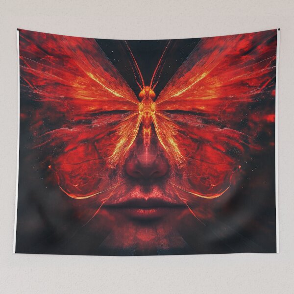 Item preview, Fiery Butterfly Face designed and sold by davidonstudio.