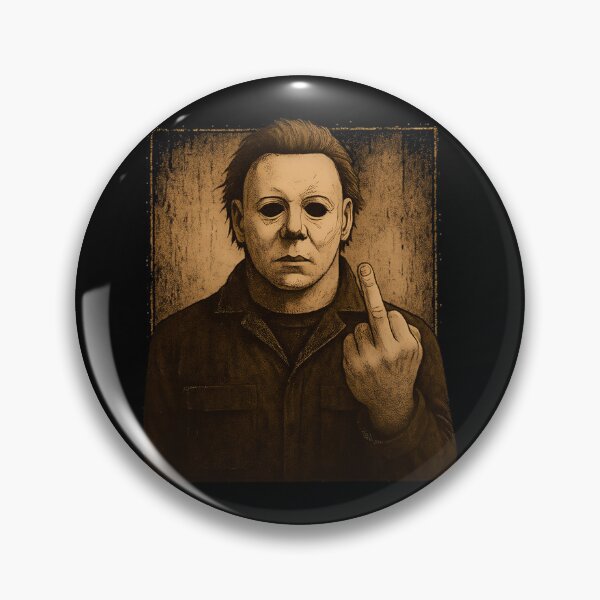 Item preview, halloween horror, spooky season, movie icon, horror film, scary movie, halloween icon, movie character, slasher film, horror character, middle finger, film icon designed and sold by chiodiletoilu.