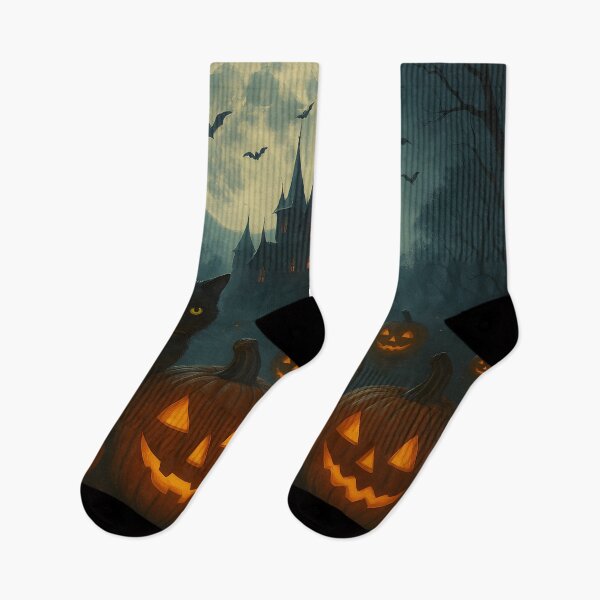 Item preview, Haunted Castle Black Cat Halloween Art designed and sold by Ngothaovinh.