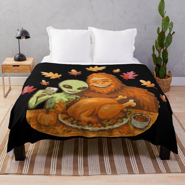Item preview, Happy Thanksgiving Shirt Men Bigfoot Alien Mothman Sasquatch designed and sold by Colorfulman.