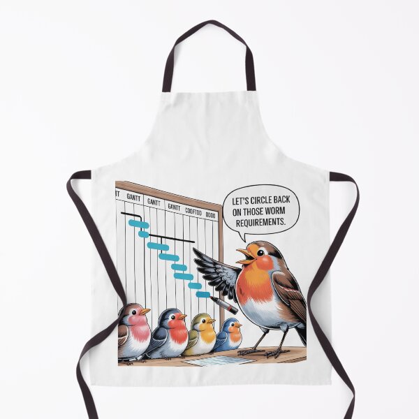 Item preview, The Project Manager Robin Gantt Chart Bird designed and sold by GenNextPrint.