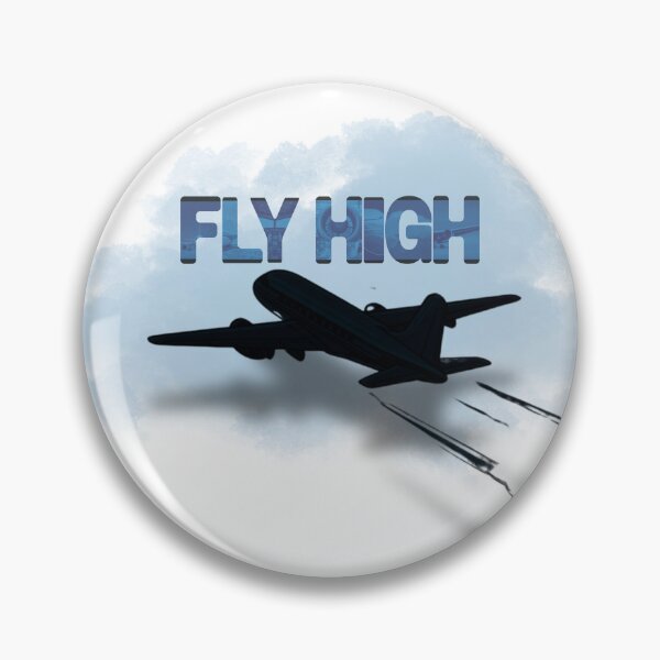 Item preview, Fly High – Aviation Typography Art – Airplane Silhouette Design designed and sold by Aviator’s Gallery.