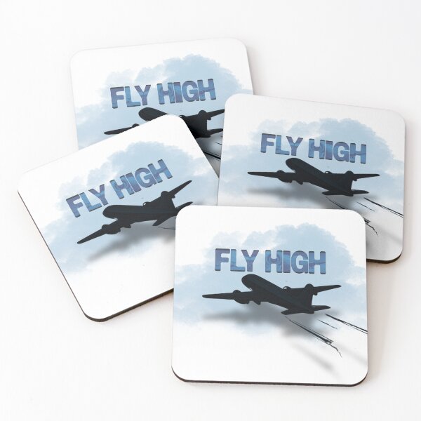 Item preview, Fly High – Aviation Typography Art – Airplane Silhouette Design designed and sold by Aviator’s Gallery.