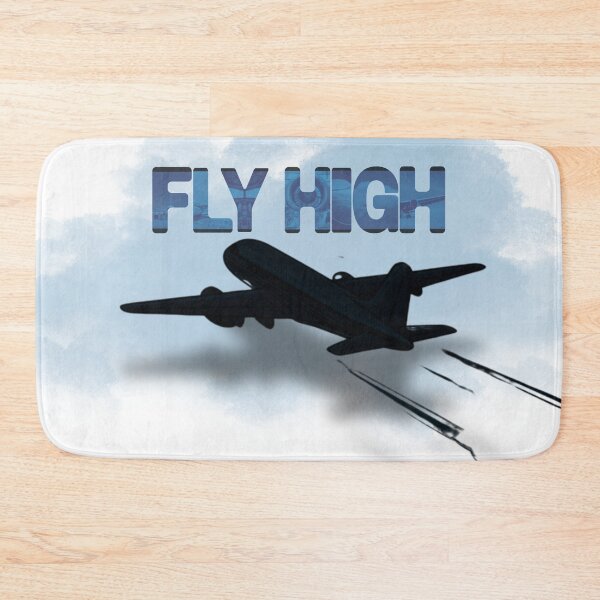 Item preview, Fly High – Aviation Typography Art – Airplane Silhouette Design designed and sold by Aviator’s Gallery.