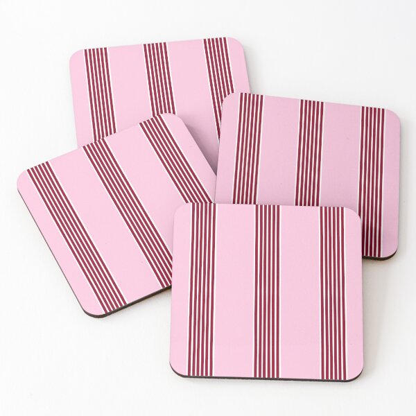 Item preview, Stripy Bands Pattern Pink and Burgundy Red designed and sold by OneThreeSix.