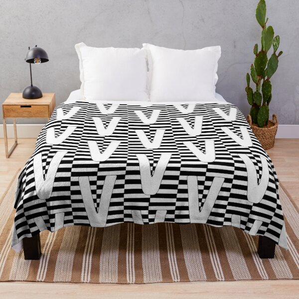 Item preview, Bold Black and White V Letter Art designed and sold by GTeoArt.