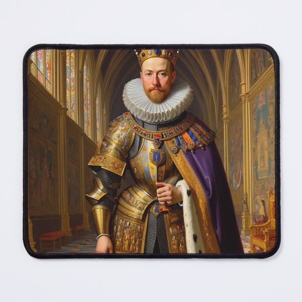 Item preview, Portrait of a European royal King or Emperor in ornate armor and large Rufff collar designed and sold by Vintage Designs +.