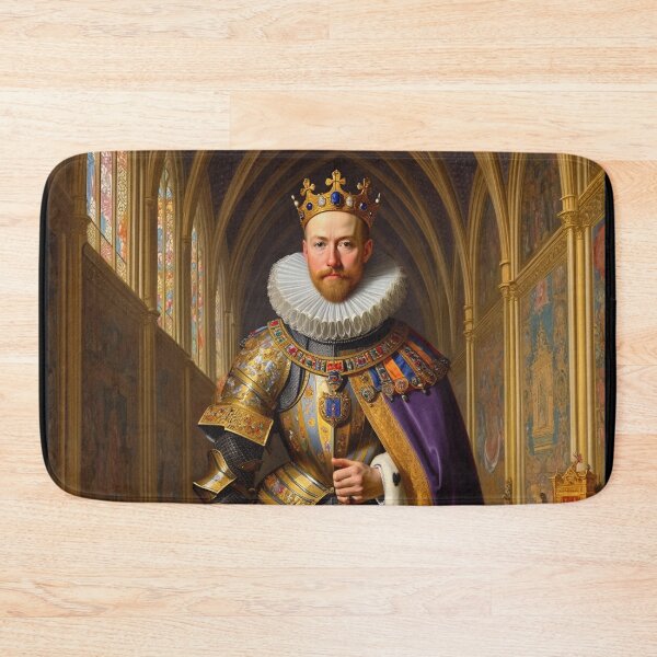 Item preview, Portrait of a European royal  King or Emperor in ornate armor and large Rufff collar designed and sold by Vintage Designs +.