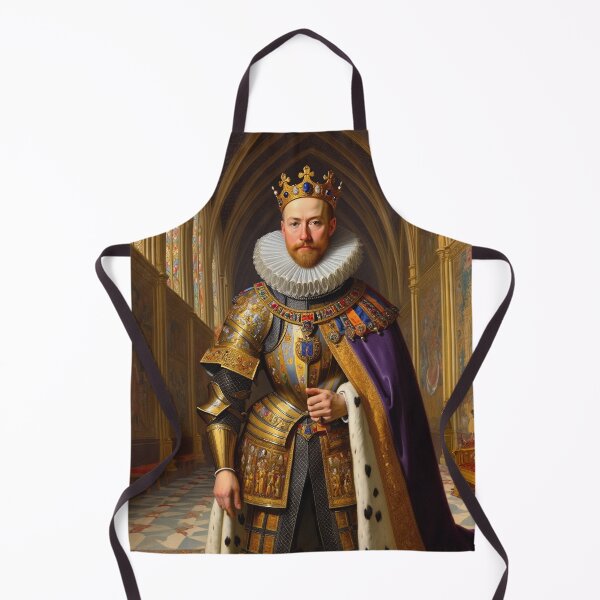 Item preview, Portrait of a European royal King or Emperor in ornate armor and large Rufff collar designed and sold by Vintage Designs +.