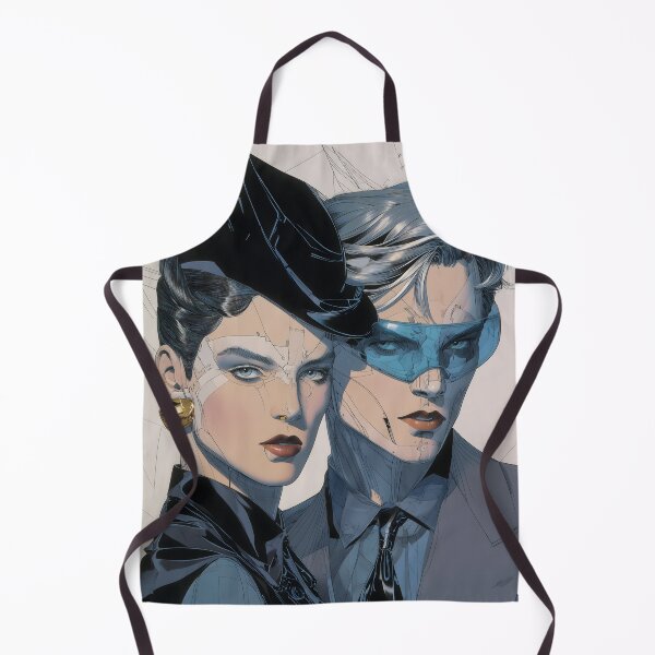 Item preview, Retro Futuristic Cyborg & Couple Poster – 80s Synthwave Pop Art Style 9 designed and sold by Velvetcosmonova.