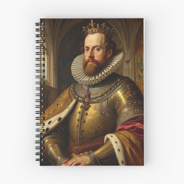 Item preview, Portrait of a European royal  King or Emperor in ornate armor and large Rufff collar designed and sold by Vintage Designs +.