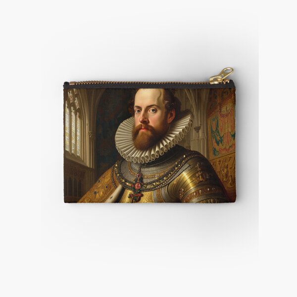 Item preview, Portrait of a European royal  King or Emperor in ornate armor and large Rufff collar designed and sold by Vintage Designs +.
