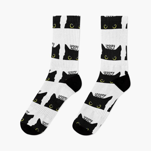 Item preview, Spooky Meow – Cute Black Cat Halloween Illustration with Bright Yellow Eyes designed and sold by NitiDigitalxRyu.