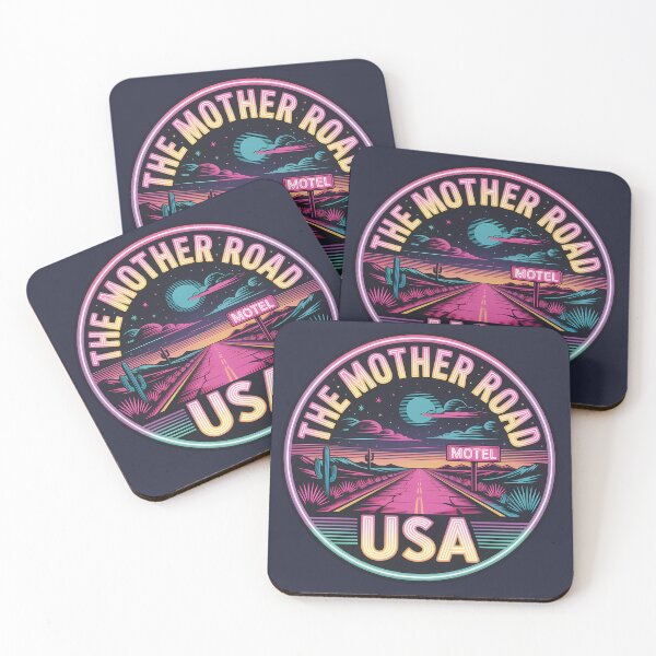 Artikelvorschau, Neonnacht Der Mother Road Roadtrip Sticker entworfen und verkauft von Horizon Tales.