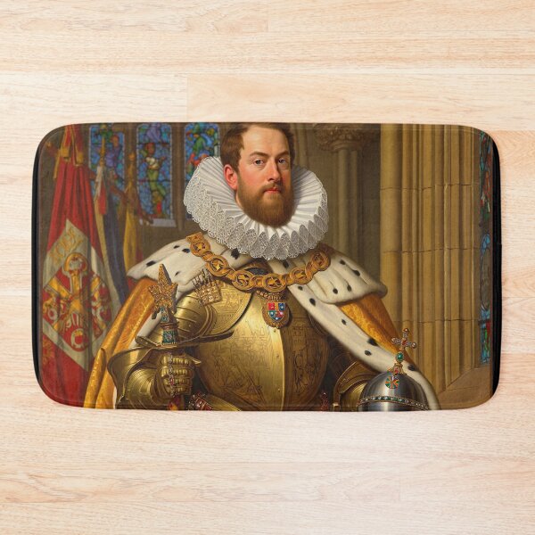 Item preview, Portrait of a European royal  King or Emperor in ornate armor and large Rufff collar designed and sold by Vintage Designs +.