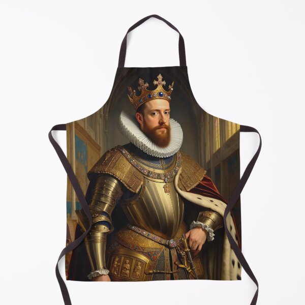 Item preview, Portrait of a European royal King or Emperor in ornate armor and large Rufff collar designed and sold by Vintage Designs +.
