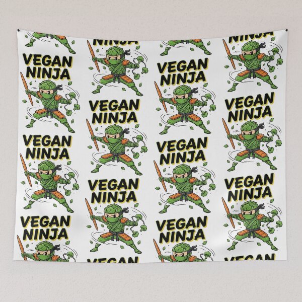 Item preview, funny vegan power design Vegan Ninja for ninja lovers designed and sold by LuxeGraphix.