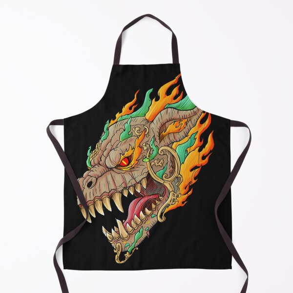 Item preview, Creepy horror Heavy Metal monster flaming evil creature design artwork illustration designed and sold by Vintage Designs +.