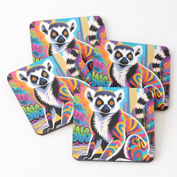 Item preview, Popart style cute lemur  designed and sold by Dogandesighn.