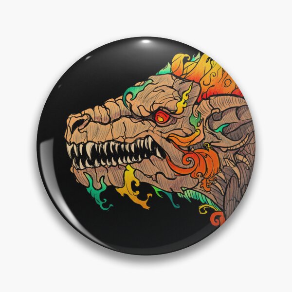 Item preview, Cool retro horror Heavy Metal monster flaming evil creature design artwork illustration designed and sold by Vintage Designs +.