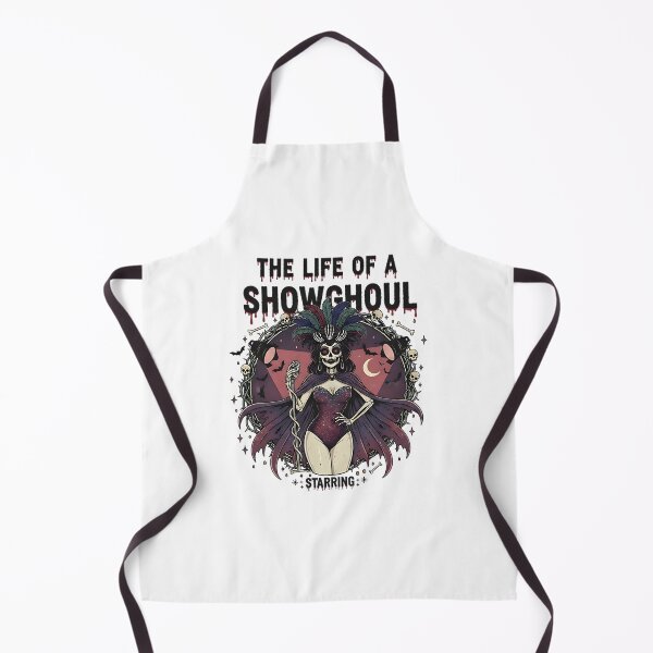 Item preview, The Life of A Showghoul Retro Halloween Show, Gothic Skeleton girl Performer designed and sold by LuxeGraphix.