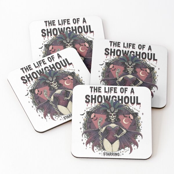Item preview, The Life of A Showghoul Retro Halloween Show, Gothic Skeleton girl Performer designed and sold by LuxeGraphix.