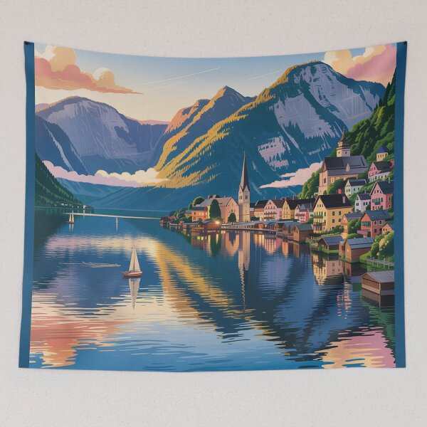 Item preview, Landscape Hallstatt designed and sold by Lilashakti ⭐️ ⭐️ ⭐️ ⭐️ ⭐️.