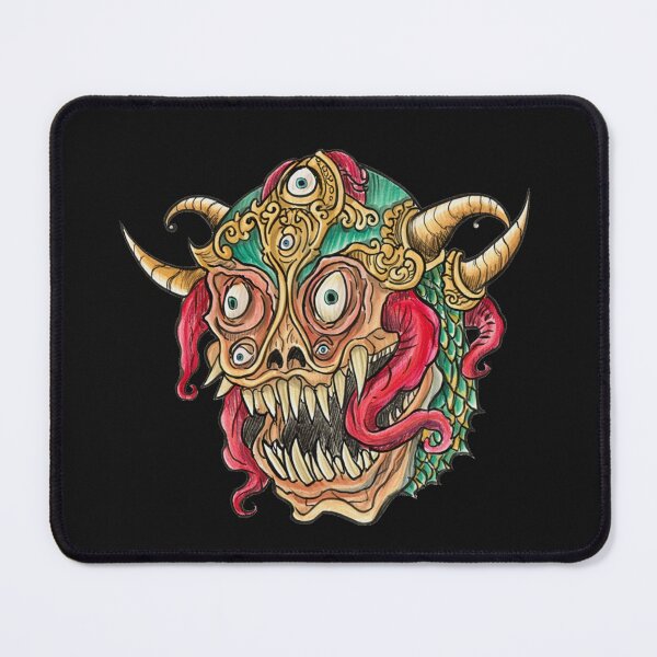 Item preview,  Cool retro horror Heavy Metal monster flaming evil creature design artwork illustration designed and sold by Vintage Designs +.