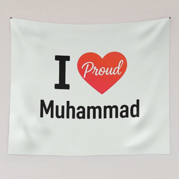 Item preview, I Love Muhammad Proud T-Shirt | Islamic Calligraphy Heart Design | Muslim Faith Clothing | Proud Muslim Graphic Tee | Spiritual Islamic Gift designed and sold by KDesignCrafts.