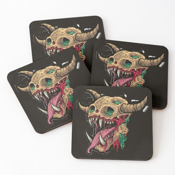 Item preview, Cool retro horror Heavy Metal monster flaming evil creature design artwork illustration designed and sold by Vintage Designs +.