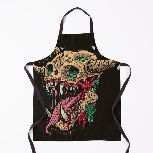 Item preview, Cool retro horror Heavy Metal monster flaming evil creature design artwork illustration designed and sold by Vintage Designs +.