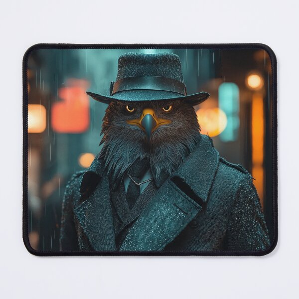 Item preview, Eagle-headed detective in the rain designed and sold by davidonstudio.